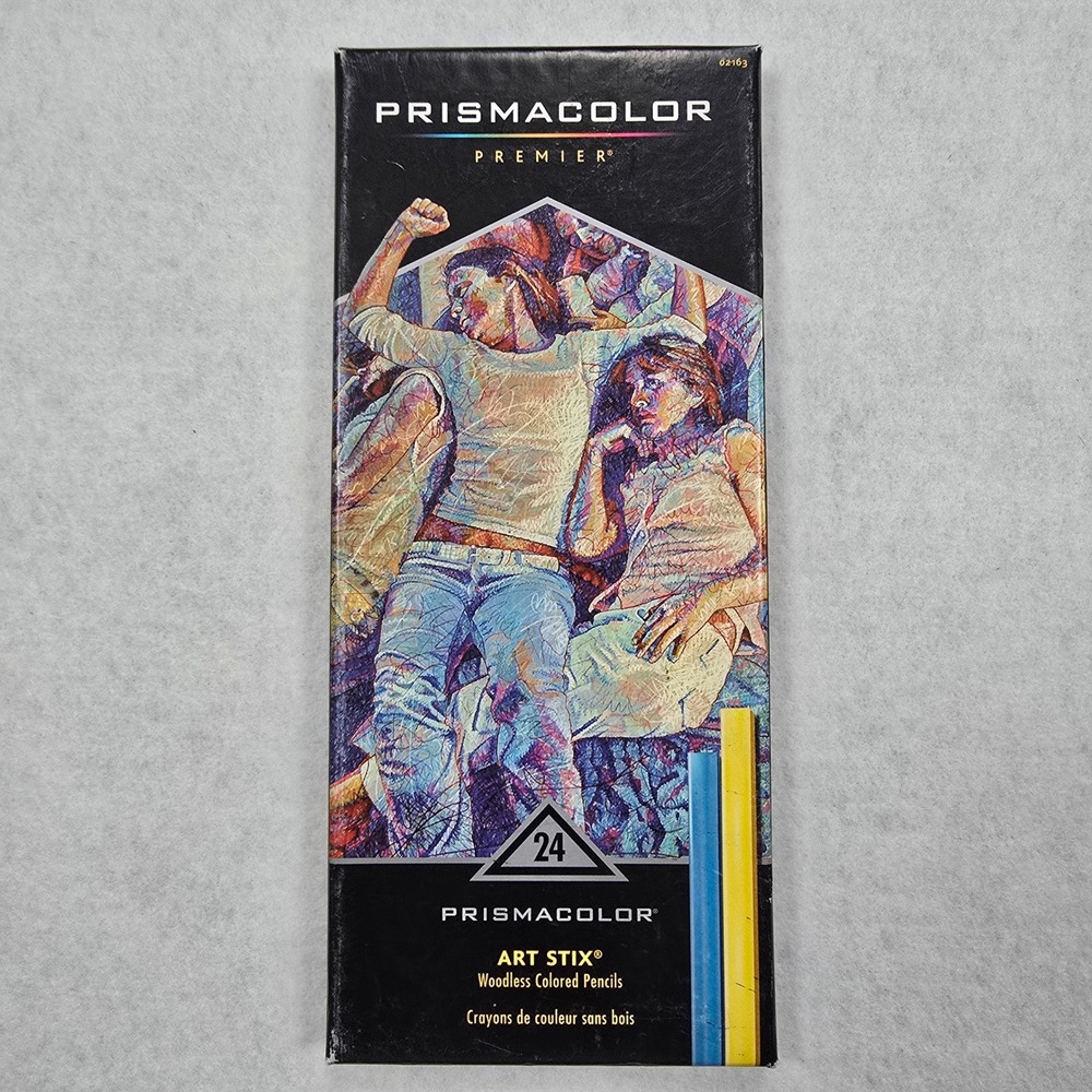 Prismacolor 2163 Premier Art Stix Woodless Colored Pencils Set 24 READ MISSING 1